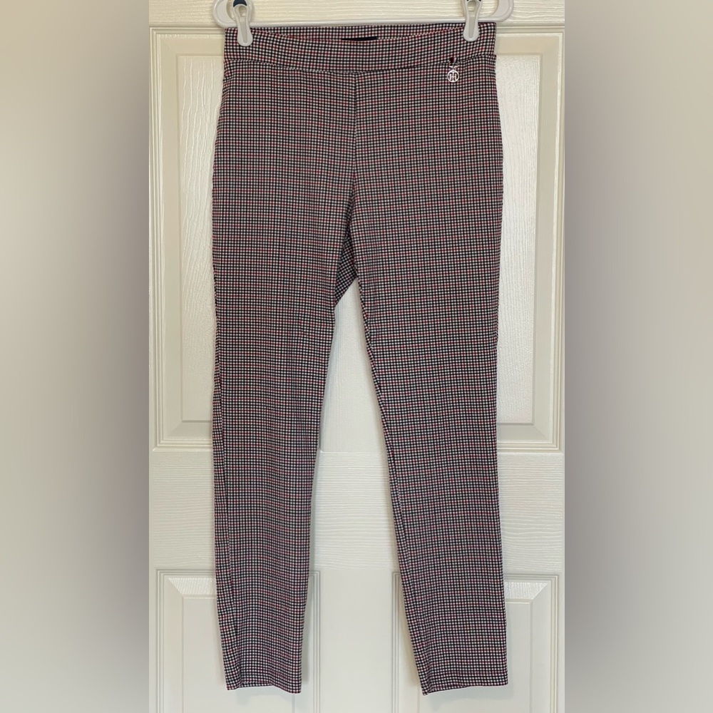 Tommy Hilfiger Navy and Red Checkered Pants